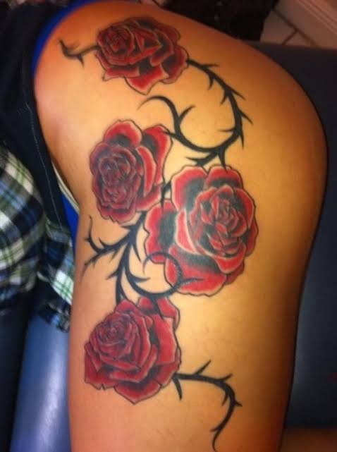 roses and vine thorns custom original design no flash ...