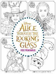 Alice through the looking glass five coloring sheets. Alice Through The Looking Glass Coloring Sheets April Golightly