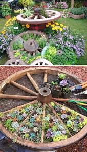 Top 19 Cool Ideas To Create A Round Garden Bed With Recycled Things In 2020 Herb Garden Design Recycled Garden Garden Beds