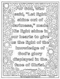 2 corinthians 2:9 where the spirit of the lord is, there is freedom 2 corinthians 3:17 we are therefore christ's ambassadors 2 corinthians 5:20 i know how much you want to help 2 corinthians 9:2 god loves a cheerful giver 2 corinthians 9:7 three times i pleaded with the lord 2 corinthians 12:8 your faith is growing more and more Lent Day 27 Print And Color Page With 2 Corinthians 4 6 Scripture Bible Verse Coloring Page Bible Verse Coloring Coloring Pages For Kids
