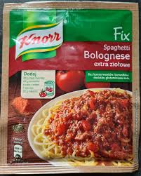 Cook the beef until browned all over then stir in the tomato purée followed by the tinned tomatoes. Knor Fix Spaghetti Bolognese Extra Ziolowe 48 G