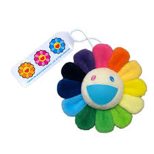 Takashi Murakami Flower Key Chain Pin Rainbow White And Blue Size One Size 36 In 2020 Murakami Flower Takashi Murakami Murakami