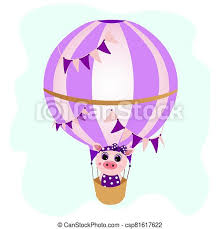 Maybe you would like to learn more about one of these? Hot Air Balloon Vector Illustration Cute Piggy Cartoon Isolated On Blue Background Canstock
