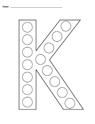 Alphabet dot marker printables free. Letter K Do A Dot Printables Uppercase Lowercase Supplyme