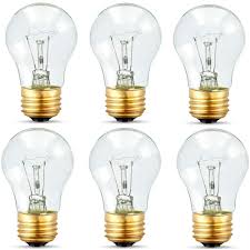 Appliance Light Bulbs 40 Watt A15 120 Volt Refrigerator Oven Bulbs High Temp E27 E26 Medium Base Dimmable A15 Clear Ceiling Fan Bulbs Warm White Incandescent Bulb 400 Lumens Oven Light Bulbs