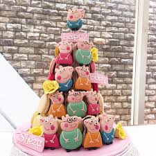 Peppa Pig Theme Macaron Tower Peppapig Macaron Macarons Macaroon Macaroons Instacute Instafood Instagood