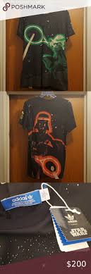 Rare Adidas Star Wars Shirt Vader Vs Yoda Tennis In 2020 Adidas Star Wars Star Wars Shirts Star Wars