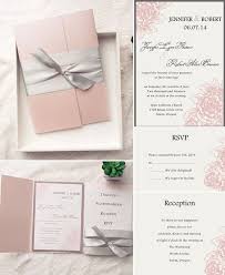 How To Assemble Your Wedding Invitations With Pockets Elegantweddinginvites Com Blog Blush And Grey Wedding Wedding Invitations Folded Wedding Invitation