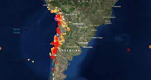 El sismo mayor m4.6 ocurrió a las 12:47:48 localizándose a 18 km al se de la base argentina carlini a una profundidad de 10.5 km. Crean Mapa Que Permitira Ver En Tiempo Real Sismos En Chile