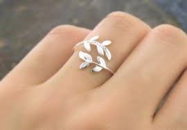Adjustable Silver Ring Leaves Silver Leaf Ring Pretty Jewellery Cute Jewelry