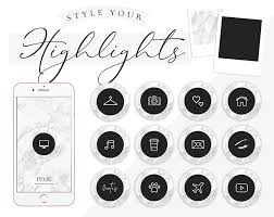These black and white pages also need an … Instagram Highlight Icons Black White And Marble Blog Pixie