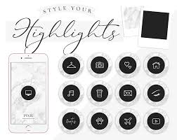 Free instagram story highlight icons. Instagram Highlight Icons Black White And Marble Blog Pixie