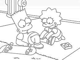 Lisa and her personal diary. Simpson Coloring Pages Coloring Home