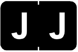 Tabbies 90130 Chart Label J J Tab Black 500 Per Roll