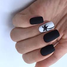 Black And White Nail Art 2020 30 Trendy Matte Black Nails Designs Inspirations In 2020 Black Nail Designs Nail Design Inspiration Matte Black Nails