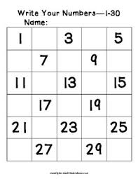 Write Your Numbers 1 30 Writing Practice Kindergarten Number Writing Practice Kindergarten Kindergarten Math Worksheets