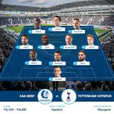 9 on belgian pro league. Kaa Gent On Twitter Line Up Kaa Gent Vs Spursofficial Gnttot Uel