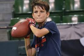 Tom brady was born on august 3, 1977 in san mateo, california, to galynn patricia (johnson) and thomas edward brady, who owns a financial planning business. Jack Brady Mimics All Pro Dad Tom Brady At Asian Football Camp Football Camp Tom Brady Pro Dad