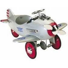 399 00 Pedal Plane Kids Pedal Planes Silver Pursuit Pedal Plane By Airflow Ride On Toys Pedal Cars Kids Ride On