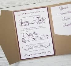 Rustic Kraft Wedding Invitation Pocket Country Twine Purple Maroon Elegant Purchase Th Etsy Wedding Invitations Wedding Invitation Kits Wedding Invitations