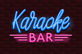 Vector Neon Glow Banner Karaoke Bar Karaoke Neon Glow Neon