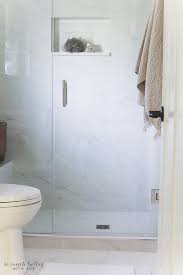 Faux Carrara Marble Master Ensuite Marble Shower Walls Master Ensuite Marble Bathroom