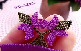 Nilufer Yaylali Gokagac Adli Kullanicinin Igne Oyasi Yazma Ornekleri Panosundaki Pin Boncuklu Desenler Cicekli Desenler Oya Ornekleri