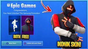 The ikonik skin was discontinued from september 27, 2019, and is no longer available. How Everyone Can Get The Ikonik Skin For Free In Fortnite Free Ikonik Skin Free Fortnite Skins Youtube
