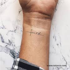 Maltese cross on a bottony cross, each rounded arm symbolizes love, luck, faith and hope. Faith Cross Temporary Tattoo Get It Here
