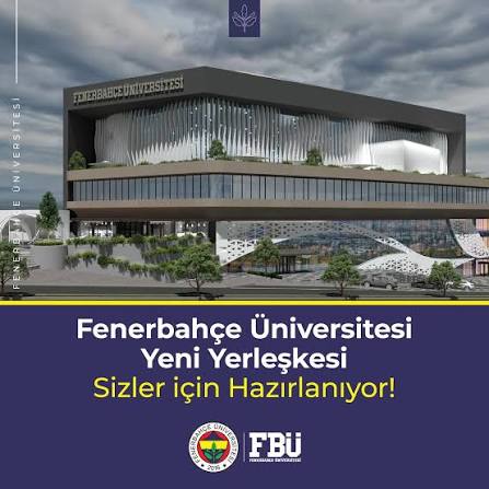 Fenerbahçe Üniversitesi'nin yeni yerleşkesini gururla duyuruyoruz! Modern  eğitim olanakları ve öğrenci dostu tasarımıyla sizin için hazırlıyoruz.  #FBÜ #FenerbahçeÜniversitesi
