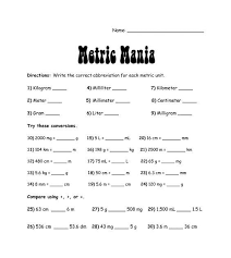 Great for teachers, homeschoolers, parents, and students. Metric Conversion Worksheet 1 Answer Key Nidecmege