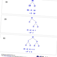 Math Worksheets Prime Factorization Prime Factorization Math Worksheets Homeschool Math