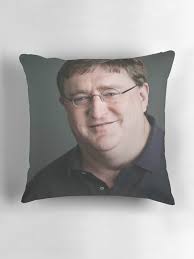 Gabe Newell" Pillow for Sale by MrVGP