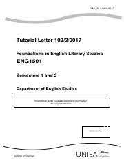 After spending two years at the university of cape town and working as a deck hand, fugard took up acting and then started to write his own plays. Eng102 Eng1501 Tutorial Letter Foundations In English Literary Studies Eng1501 Semesters 1 And 2 Department Of English Studies This Tutorial Letter Course Hero