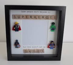 Birthday Gifts For Dad From Toddler Personalised Superhero Mini Lego Figures Dad Grandad Frame 1st Fathers Day Gift 1st Fathers Day Gifts Fathers Day Crafts Father S Day Diy