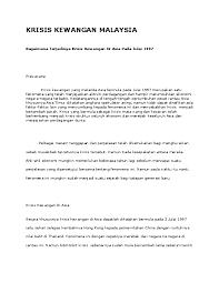 Apakah kesan kejatuhan nilai wang ringgit malaysia. Doc Krisis Kewangan Malaysia Ahmad Syazwan Academia Edu