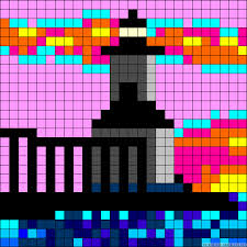 A61355 Friendship Bracelets Net Pixel Art Pattern Pixel Art Grid Perler Bead Patterns