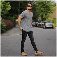 Awesome 50 Stunning Mens Winter Boots Ideas To Keep Your Feet Warm More At Http Aksahinjewelry Com 2017 11 13 5 Mens Outfits Men Casual Chelsea Boots Outfit pinterest