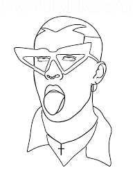 In coloringcrew.com find hundreds of coloring pages of glasses and online coloring pages for free. Bad Bunny With Glasses Coloring Page Free Printable Coloring Pages For Kids