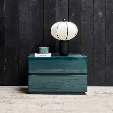Make your space more zen. Como Designer Bedside Cabinet Taupe Wenge