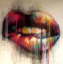 Colourful Lip Illustration Graffiti Art Street Art Graffiti Amazing Art
