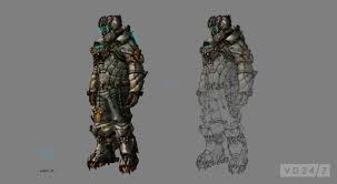Dead Space 3 Concept Art Is Full Of Suits And Weapons Vg247 First model dead space esque suit will be made from thin cardboard like you get from cereal boxes, next will bump it up to heavy duty corrugated cardboard, then i plan to get some 5/8 i think in the first one the helmet kinda looks like it has more of a face plate on the helm :x and an engineer look to it. dead space 3 concept art is full of