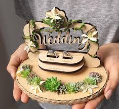 Handmade Personalized Wedding Ceremony Rustic Ring Pillow Ring Holder Wedding Personalized Wedding Ring Holder Personalized Wedding Rings
