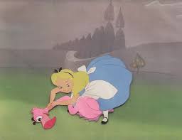 Alice in wonderland tea party 2 alice & flamingo figure gashapon kaiyodo. Alice In Wonderland Production Cel Id Janwonderland18124 Van Eaton Galleries