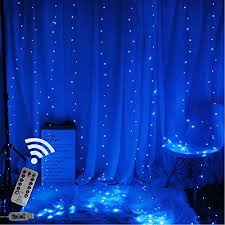 Starry lights blue mini with ebook: Obrecis Romantic Blue Icicle Curtain Lig Buy Online In Costa Rica At Desertcart