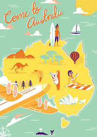 Come To Australia Retro Travel Poster Retro Travel Poster Posters Australia Vintage Travel Posters