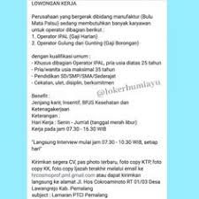 Terdapat 110 pemalang peluang kerja yang ditemukan oleh loker.my.id. 11 Ide Lowongan Kerja Purbalingga Kerja Loker Pendidikan