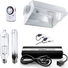 Amazon Com Ipower 600 Watt Hps Mh Digital Dimmable Grow Light System Kits Air Cooled Reflector Hood Set Plant Growing Light Fixtures Garden Outdoor