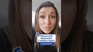 Subjunctive phrases in Spanish 🇪🇸 (to express wishes and hope)  #spanishlesson #spanish #learning