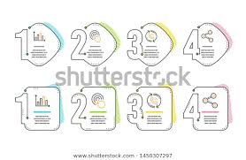 Diagram Graph Call Center Click Icons Stock Vector Royalty